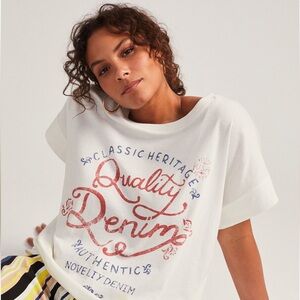 Pilcro Quality Denim Graphic Tee Size Small